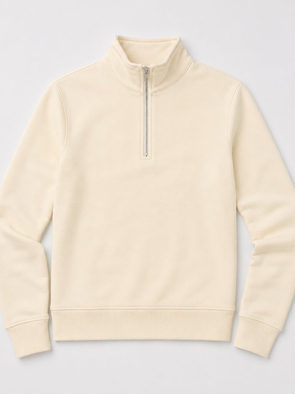 Half Zip Sweatshirt in Cream for Women - NWT - The Label